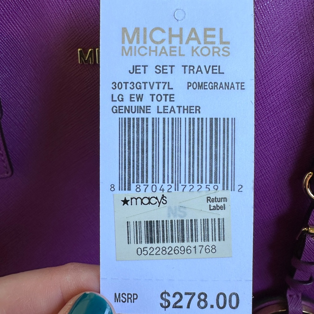 Pomegranate Michael Kors Tote - Like New, Has Original Tag